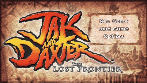 Daxter title screen for PSP